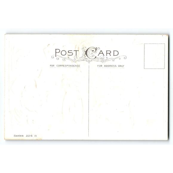 Vintage 1911 Halloween Postcard Girl Bobbing Apples with Black Cat - Picture 2 of 2